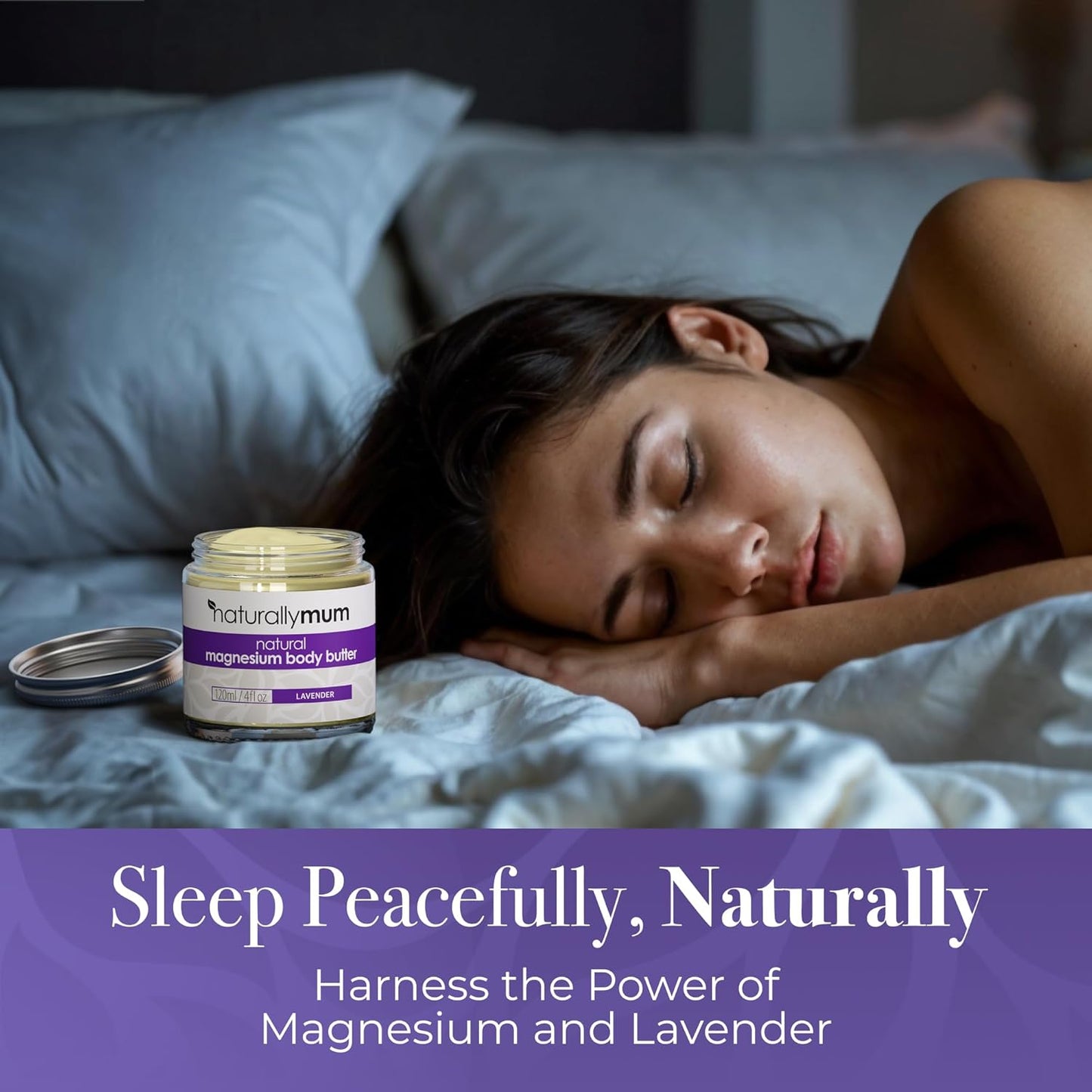 - Magnesium Body Butter Cream for Sleep [NATURAL & VEGAN] - Magnesium Body Butter Support for Sleep, Heart, Bone, Nerve, Gut & Muscle Health - Magnesium Butter Cream for Sleep - Lavender