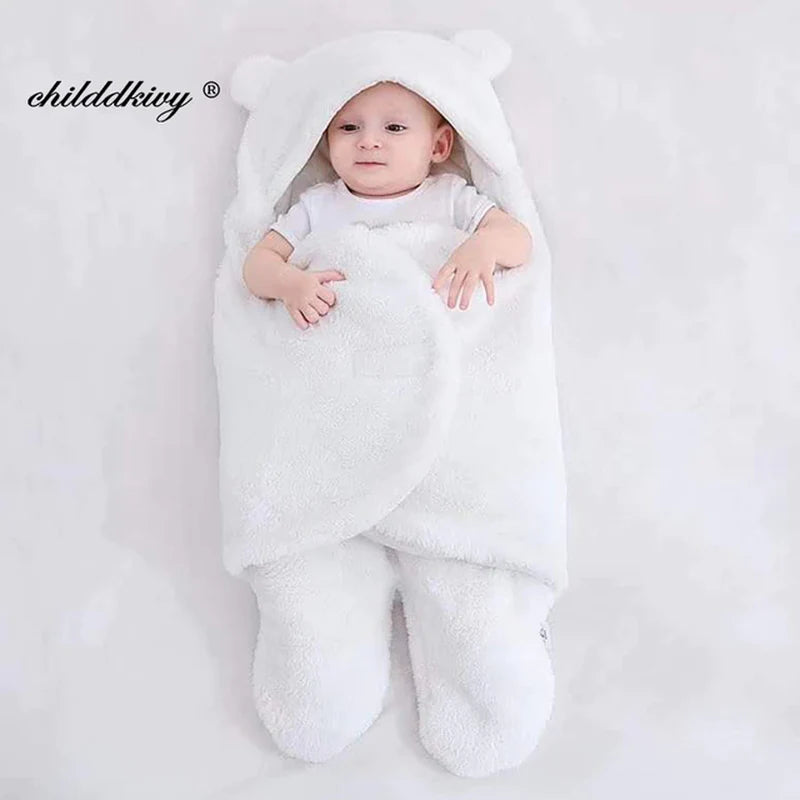 Soft Newborn Baby Wrap Blankets Baby Sleeping Bag Envelope for Newborn Sleepsack Thicken Cocoon for Baby 0-9 Months