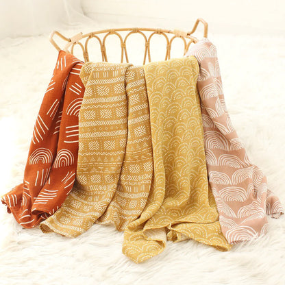 Bamboo Cotton Soft Baby Blankets Newborn Muslin Swaddle Blanket for Newborn Girl and Boy Baby Bath Towel