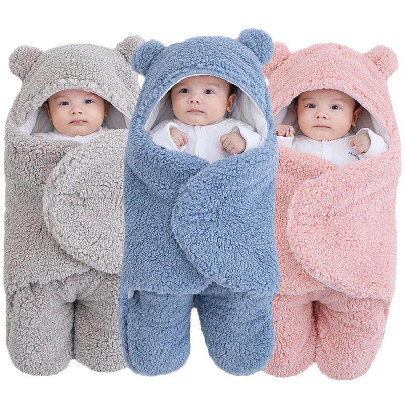 Soft Newborn Baby Wrap Blankets Baby Sleeping Bag Envelope for Newborn Sleepsack Thicken Cocoon for Baby 0-9 Months