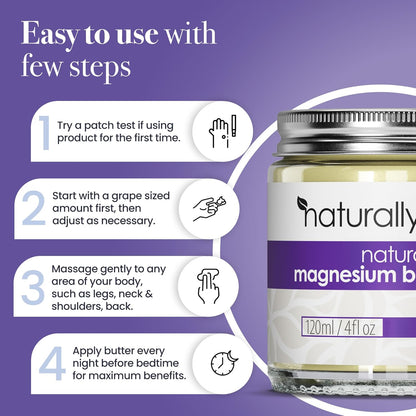 - Magnesium Body Butter Cream for Sleep [NATURAL & VEGAN] - Magnesium Body Butter Support for Sleep, Heart, Bone, Nerve, Gut & Muscle Health - Magnesium Butter Cream for Sleep - Lavender