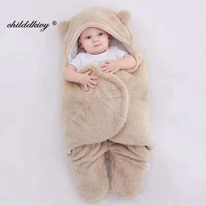 Soft Newborn Baby Wrap Blankets Baby Sleeping Bag Envelope for Newborn Sleepsack Thicken Cocoon for Baby 0-9 Months